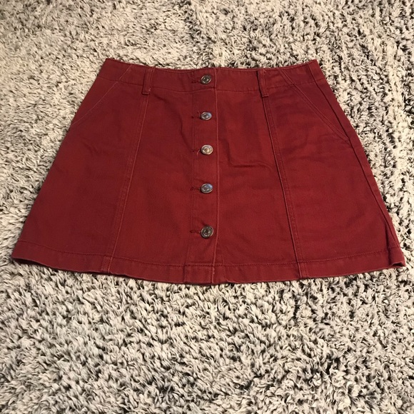 Forever 21 Dresses & Skirts - Red Denim Mini Skirt